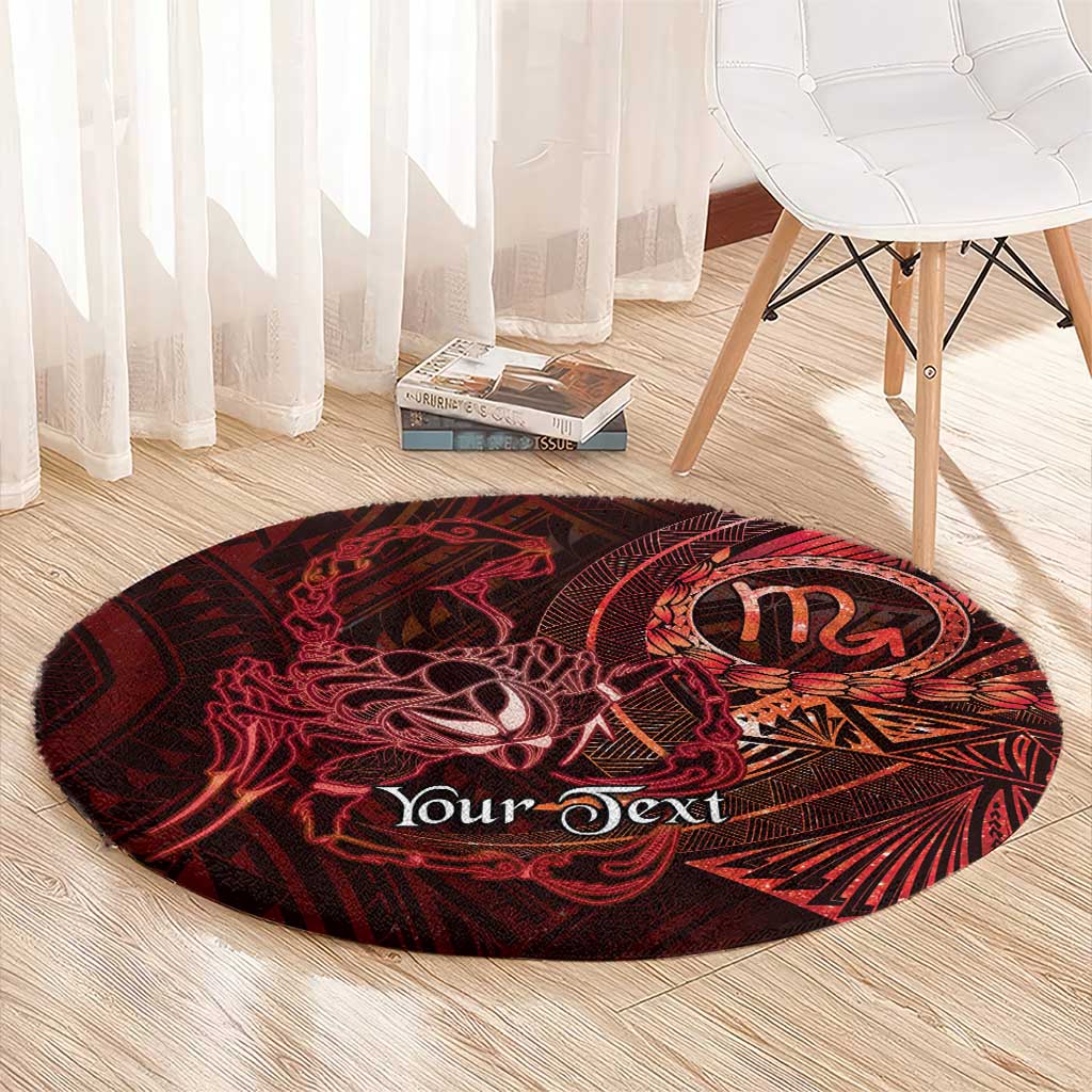 Personalised Polynesia Zodiac Scorpio Round Carpet Galaxy Polynesian Pattern Chest Tattoo Style LT14 - Polynesian Pride