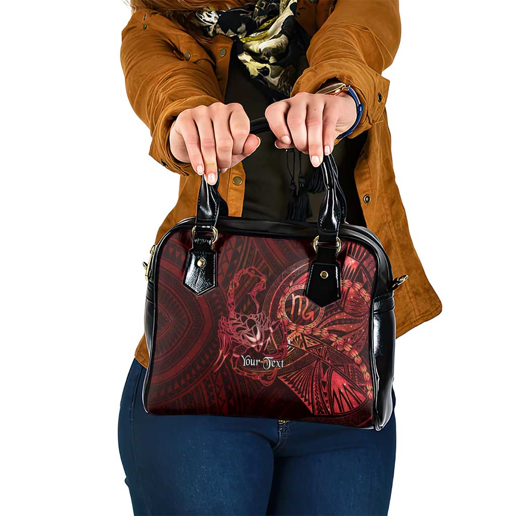 Personalised Polynesia Zodiac Scorpio Shoulder Handbag Galaxy Polynesian Pattern Chest Tattoo Style LT14 One Size Red - Polynesian Pride