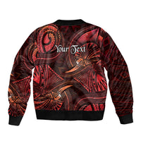 Personalised Polynesia Zodiac Scorpio Sleeve Zip Bomber Jacket Galaxy Polynesian Pattern Chest Tattoo Style LT14 - Polynesian Pride