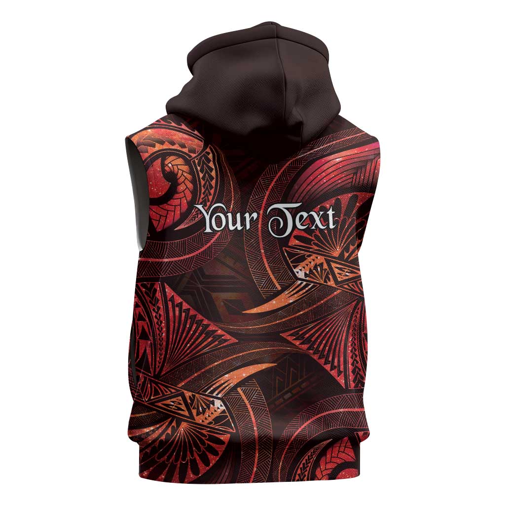 Personalised Polynesia Zodiac Scorpio Sleeveless Zip Hoodie Galaxy Polynesian Pattern Chest Tattoo Style LT14 - Polynesian Pride