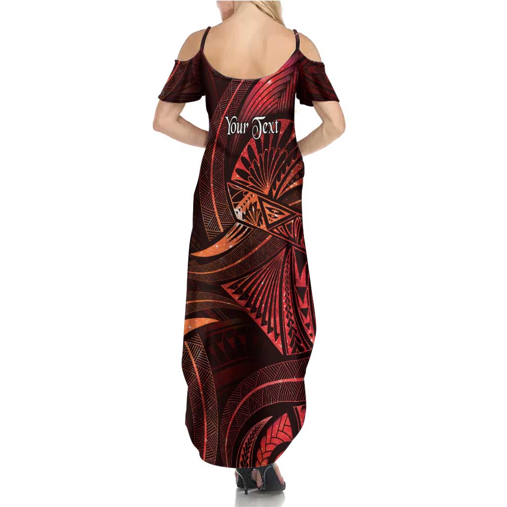Personalised Polynesia Zodiac Scorpio Summer Maxi Dress Galaxy Polynesian Pattern Chest Tattoo Style LT14 - Polynesian Pride