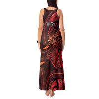 Personalised Polynesia Zodiac Scorpio Tank Maxi Dress Galaxy Polynesian Pattern Chest Tattoo Style