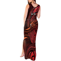 Personalised Polynesia Zodiac Scorpio Tank Maxi Dress Galaxy Polynesian Pattern Chest Tattoo Style