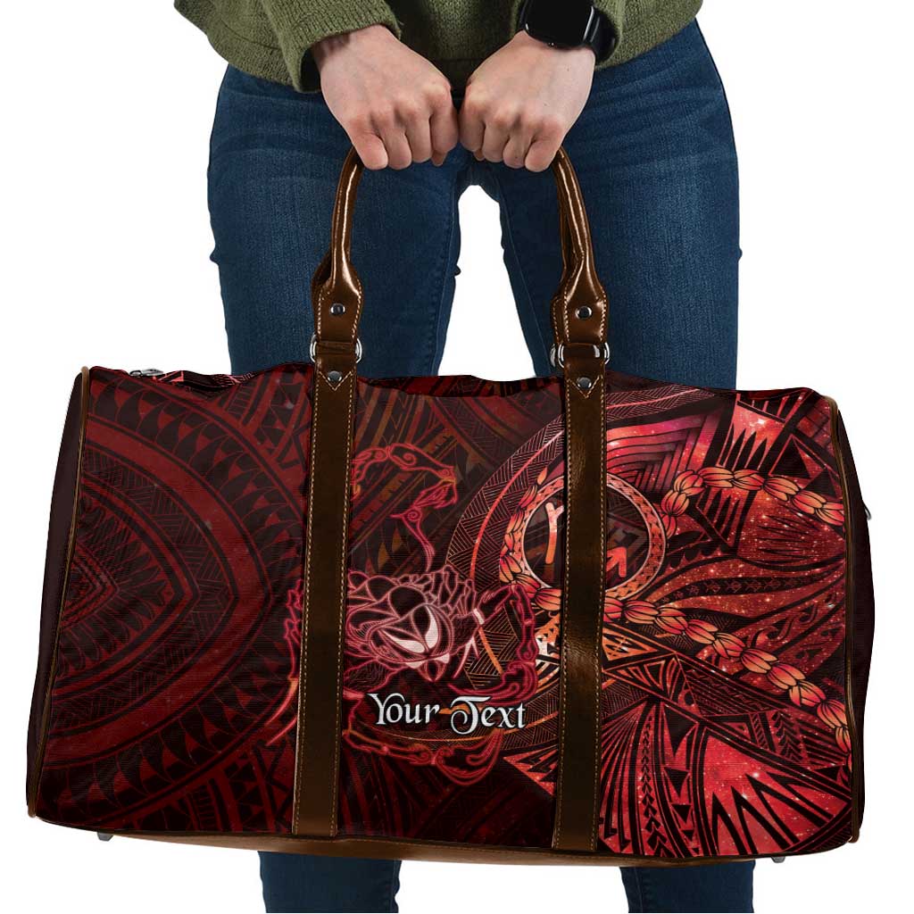 Personalised Polynesia Zodiac Scorpio Travel Bag Galaxy Polynesian Pattern Chest Tattoo Style LT14 Red - Polynesian Pride