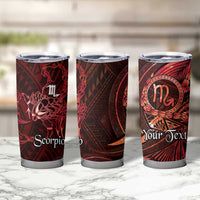 Personalised Polynesia Zodiac Scorpio Tumbler Cup Galaxy Polynesian Pattern Chest Tattoo Style LT14 - Polynesian Pride
