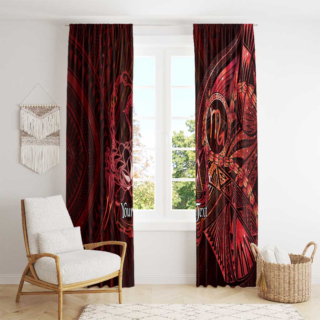Personalised Polynesia Zodiac Scorpio Window Curtain Galaxy Polynesian Pattern Chest Tattoo Style LT14 - Polynesian Pride