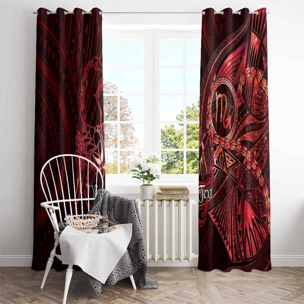 Personalised Polynesia Zodiac Scorpio Window Curtain Galaxy Polynesian Pattern Chest Tattoo Style LT14 - Polynesian Pride