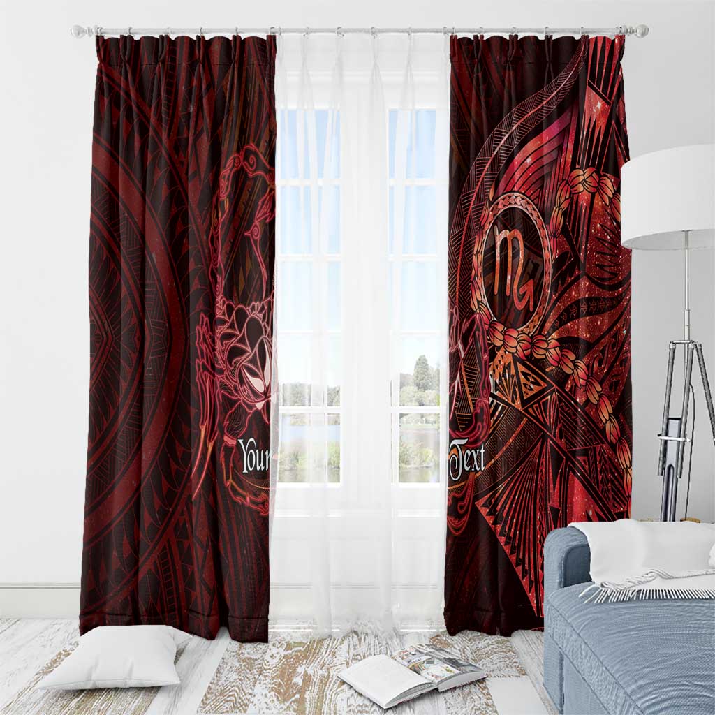 Personalised Polynesia Zodiac Scorpio Window Curtain Galaxy Polynesian Pattern Chest Tattoo Style LT14 - Polynesian Pride