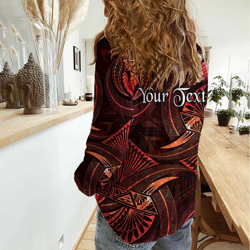 Personalised Polynesia Zodiac Scorpio Women Casual Shirt Galaxy Polynesian Pattern Chest Tattoo Style LT14 - Polynesian Pride