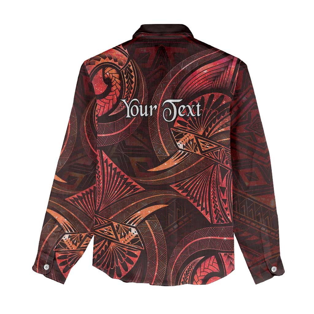 Personalised Polynesia Zodiac Scorpio Women Casual Shirt Galaxy Polynesian Pattern Chest Tattoo Style LT14 - Polynesian Pride