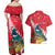 New Zealand Christmas In July Couples Matching Off Shoulder Maxi Dress and Hawaiian Shirt Tui Bird With Kowhai Meri Kirihimete