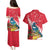 New Zealand Christmas In July Couples Matching Puletasi and Hawaiian Shirt Tui Bird With Kowhai Meri Kirihimete