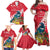 New Zealand Christmas In July Family Matching Off Shoulder Maxi Dress and Hawaiian Shirt Tui Bird With Kowhai Meri Kirihimete