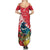 New Zealand Christmas In July Family Matching Summer Maxi Dress and Hawaiian Shirt Tui Bird With Kowhai Meri Kirihimete