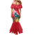 New Zealand Christmas In July Mermaid Dress Tui Bird With Kowhai Meri Kirihimete