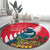 New Zealand Christmas In July Round Carpet Tui Bird With Kowhai Meri Kirihimete