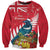 New Zealand Christmas In July Sweatshirt Tui Bird With Kowhai Meri Kirihimete