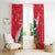 New Zealand Christmas In July Window Curtain Tui Bird With Kowhai Meri Kirihimete