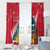 New Zealand Christmas In July Window Curtain Tui Bird With Kowhai Meri Kirihimete