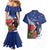 New Zealand Christmas In July Couples Matching Mermaid Dress and Hawaiian Shirt Fiordland Penguin With Pohutukawa Flower