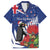 New Zealand Christmas In July Family Matching Long Sleeve Bodycon Dress and Hawaiian Shirt Fiordland Penguin With Pohutukawa Flower