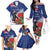 New Zealand Christmas In July Family Matching Off The Shoulder Long Sleeve Dress and Hawaiian Shirt Fiordland Penguin With Pohutukawa Flower