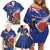 New Zealand Christmas In July Family Matching Off Shoulder Short Dress and Hawaiian Shirt Fiordland Penguin With Pohutukawa Flower