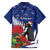 New Zealand Christmas In July Family Matching Off Shoulder Short Dress and Hawaiian Shirt Fiordland Penguin With Pohutukawa Flower