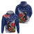 New Zealand Christmas In July Hoodie Fiordland Penguin With Pohutukawa Flower