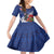 New Zealand Christmas In July Kid Short Sleeve Dress Fiordland Penguin With Pohutukawa Flower