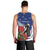 New Zealand Christmas In July Men Tank Top Fiordland Penguin With Pohutukawa Flower