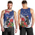 New Zealand Christmas In July Men Tank Top Fiordland Penguin With Pohutukawa Flower