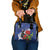 New Zealand Christmas In July Shoulder Handbag Fiordland Penguin With Pohutukawa Flower