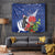 New Zealand Christmas In July Tapestry Fiordland Penguin With Pohutukawa Flower