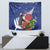 New Zealand Christmas In July Tapestry Fiordland Penguin With Pohutukawa Flower