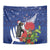 New Zealand Christmas In July Tapestry Fiordland Penguin With Pohutukawa Flower