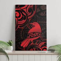 New Zealand Tui Bird Canvas Wall Art Aotearoa Maori Pattern - Red LT14 - Polynesian Pride