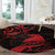 New Zealand Tui Bird Round Carpet Aotearoa Maori Pattern - Red