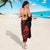 New Zealand Tui Bird Sarong Aotearoa Maori Pattern - Red