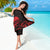 New Zealand Tui Bird Sarong Aotearoa Maori Pattern - Red