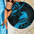 New Zealand Tui Bird Beach Blanket Aotearoa Maori Pattern - Blue