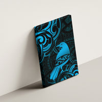 New Zealand Tui Bird Canvas Wall Art Aotearoa Maori Pattern - Blue LT14 - Polynesian Pride