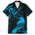 New Zealand Tui Bird Family Matching Long Sleeve Bodycon Dress and Hawaiian Shirt Aotearoa Maori Pattern - Blue