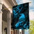 New Zealand Tui Bird Garden Flag Aotearoa Maori Pattern - Blue