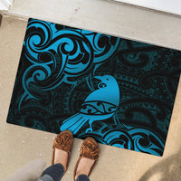 New Zealand Tui Bird Rubber Doormat Aotearoa Maori Pattern - Blue LT14 - Polynesian Pride