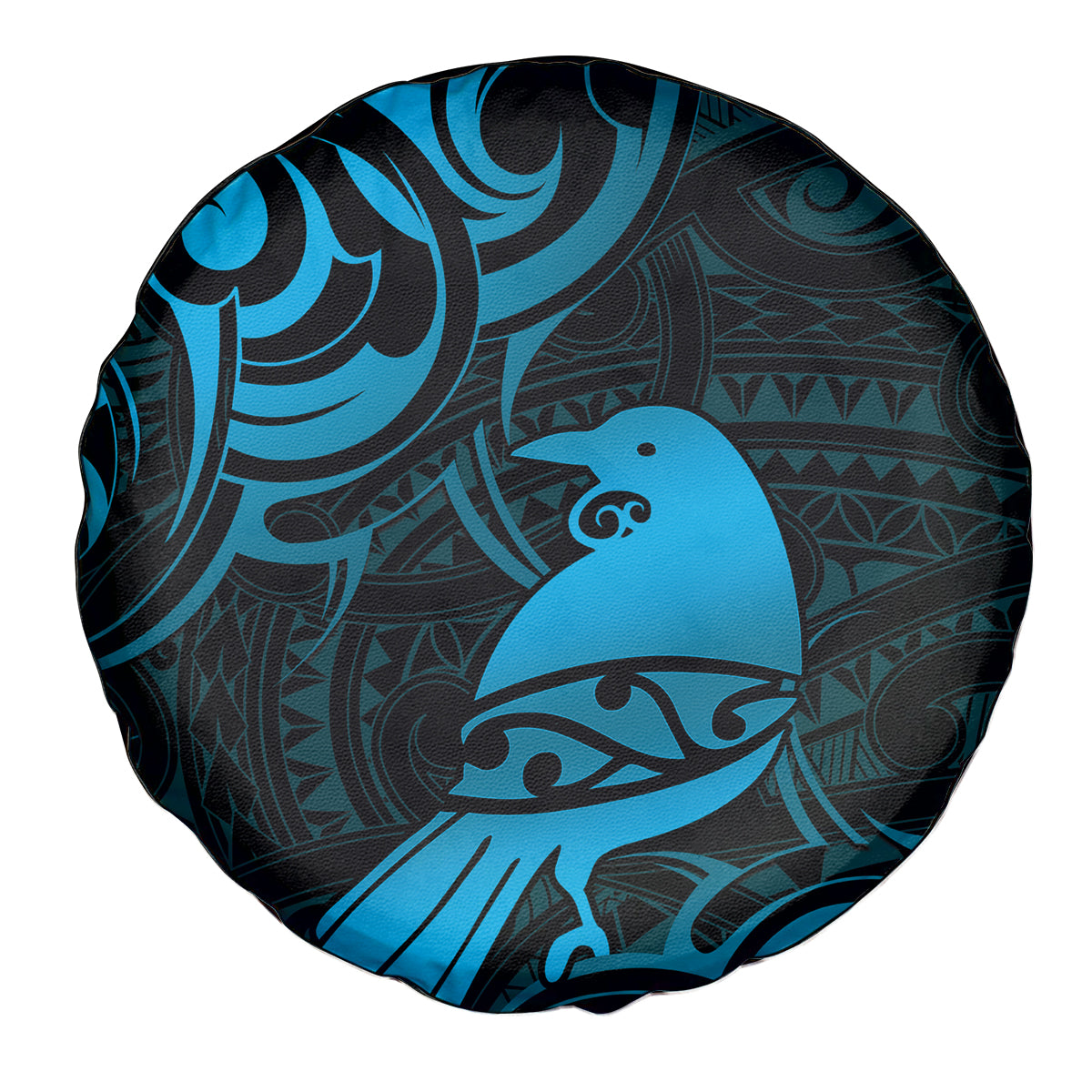 New Zealand Tui Bird Spare Tire Cover Aotearoa Maori Pattern - Blue LT14 - Polynesian Pride