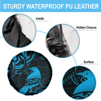 New Zealand Tui Bird Spare Tire Cover Aotearoa Maori Pattern - Blue LT14 - Polynesian Pride