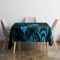 New Zealand Tui Bird Tablecloth Aotearoa Maori Pattern - Blue LT14 - Polynesian Pride
