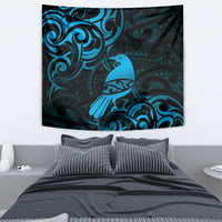 New Zealand Tui Bird Tapestry Aotearoa Maori Pattern - Blue LT14 - Polynesian Pride