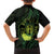 Kia Orana Kuki Airani Family Matching Puletasi and Hawaiian Shirt Cook Islands Tangaroa God Tatau Green